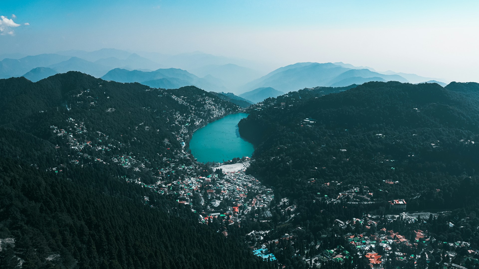Bird Eye view of Nainital lake