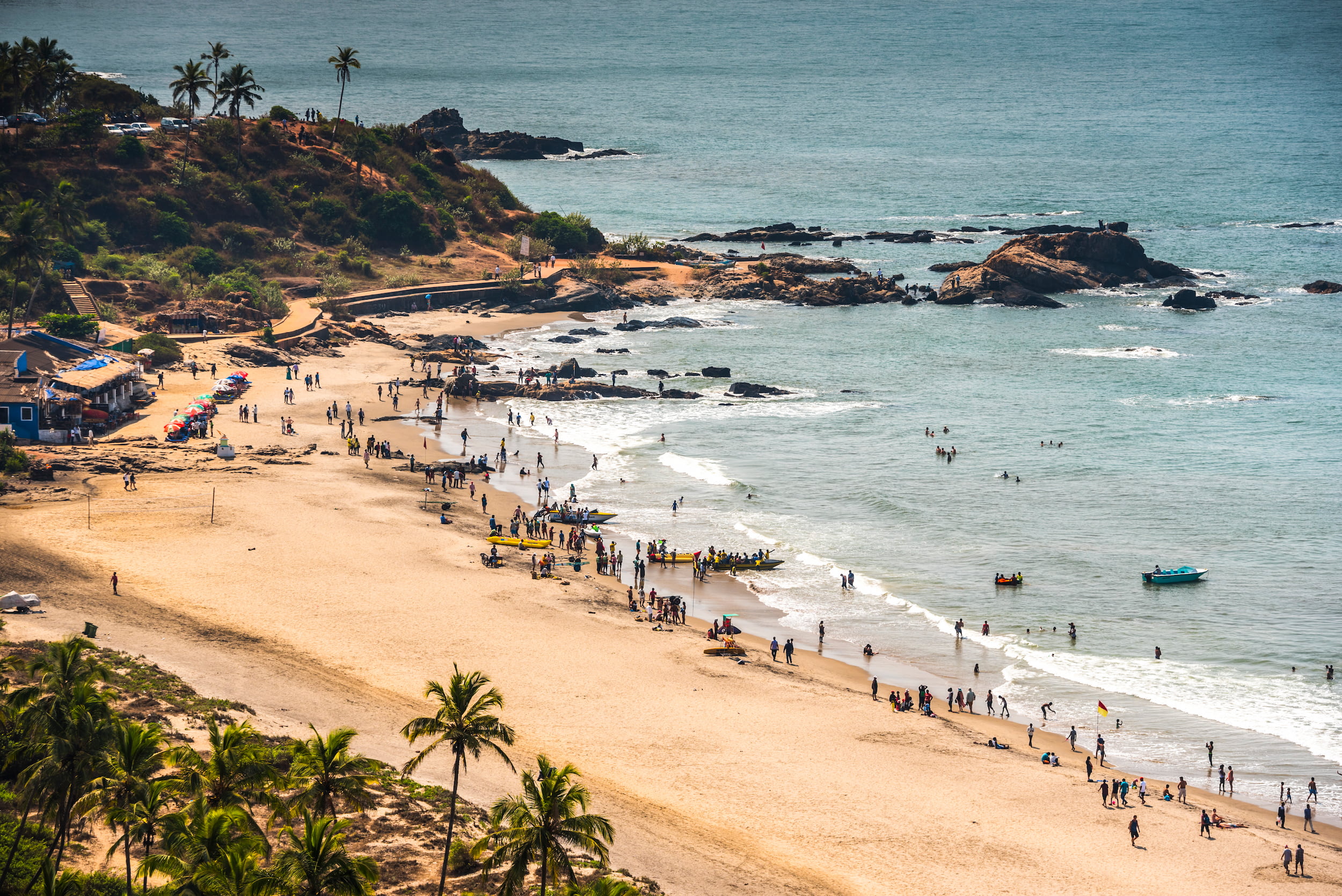 View of Vagator Beach from Chapora Fort, Goa, India